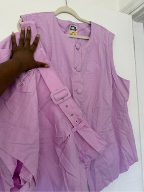 Lilac Button Front Vest with Matching pants